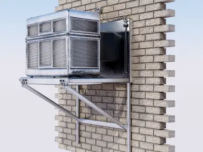 Air Conditioner Low-poly 3D model shop