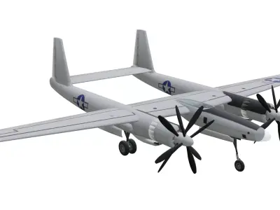 Hughes XF11 Low-poly 3D model