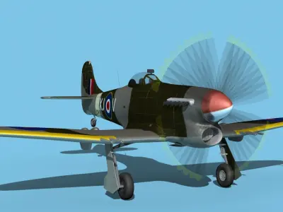 Hawker Hawker Tempest MK1 V05 3D model