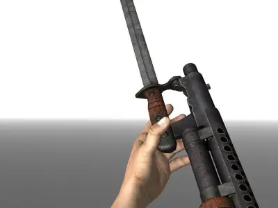 3DRT - Modern Firearms Animated - Winchester m1897 Low-poly 3D model