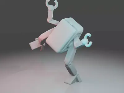 robot mech low detailed 3D model