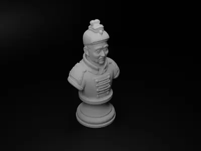 Chinese Terracotta Soldier Bust Chess 3D print model buy