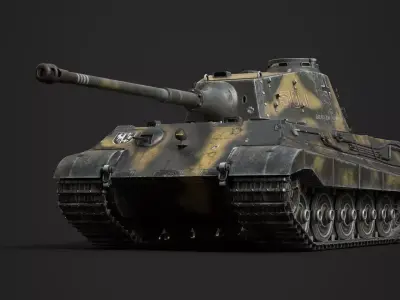 tiger 2 tank 3D model purchase