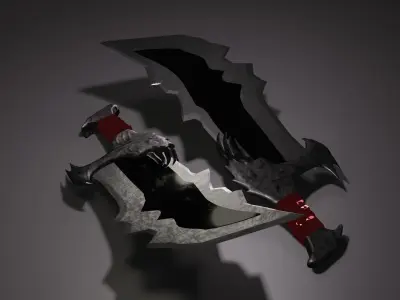Blade of Chaos Low-poly 3D model