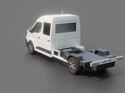  Nissan Interstar CrewCab Chassis 3D model