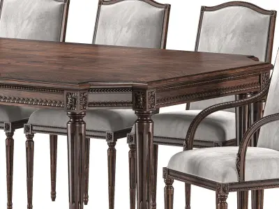 chairish table and chair art 4353 3D model