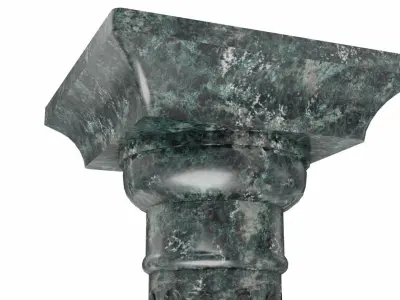 Dark marble column Low-poly 3D model