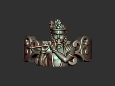 Krishna Ji Ring Ready 3D Print Model 3D print model
