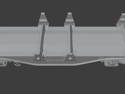 H0 1-87 scale Smmnps Flat Wagon 3D print model