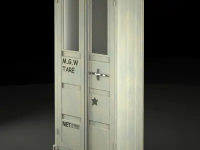 Sea Container Wardrobe in the Industrial Style 3D model