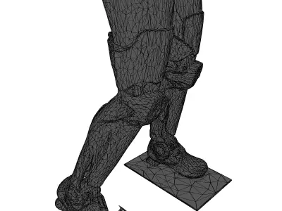 Futuristic Cybernetic Leg Prosthetic 3D model