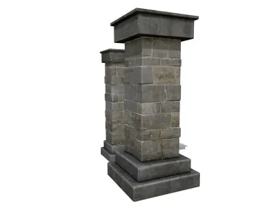 Stone Pillar Low-poly Free low-poly 3D model