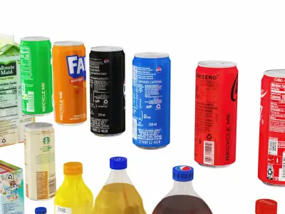 Supermarket Products 100 in 1 3D model
