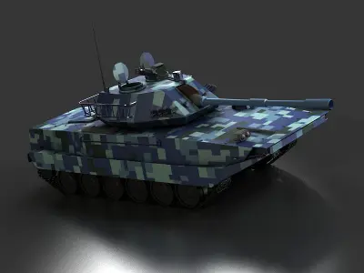63A Amphibious Tank amphibious tank tracked vehicle 3D model