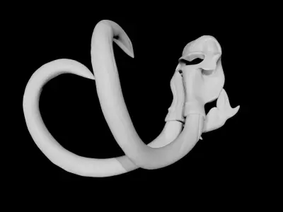 Mammoth Skull Low-poly 3D model