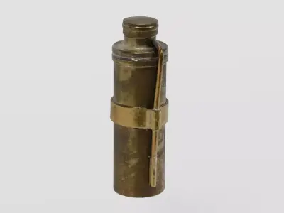 Brass Blowlamp Vintage photogrammetry scan PBR 4K textures Low-poly 3D model