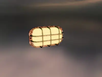 Industrial Bulkhead Lamp Low Poly Low-poly 3D model