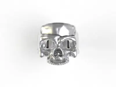 Skull Ring 3D print model 13