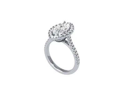 Marquise Art Deco Ring 3D print model buy