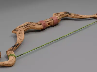 Low poly bow Low-poly 3D model