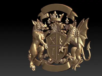 Dragon Boar Logo 3D print model