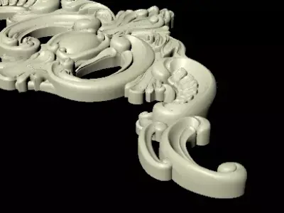 Central decor ornament for furniture 3D model 1151