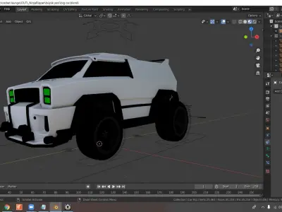 rocket league 3D model model FREE Merc Free low-poly 3D model