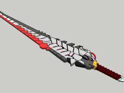 Blood Dragon Sword 3D print model