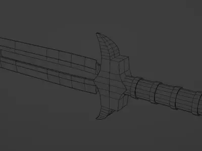 Fantasy Dagger Low-poly 3D model 2
