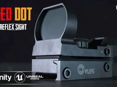 CVLIFE Reflex Red Dot Sight Low-poly 3D model