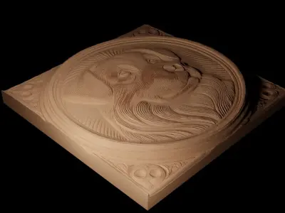 Dog CNC 3d Print High Relief Sand Casting 3D print model