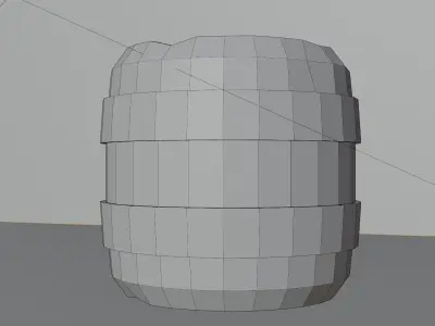 Low Poly Barrel set with 6 barrels Free low-poly 3D model