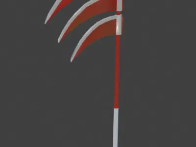 Hidans Scythe Low-poly 3D model