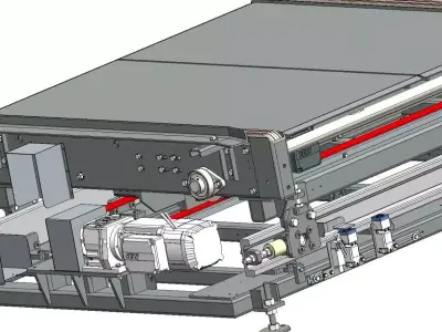 Industrial Pallet Transport Conveyor 3D model