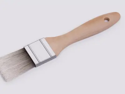 Brush V2 - Medium Flat Painting Tool  3D model