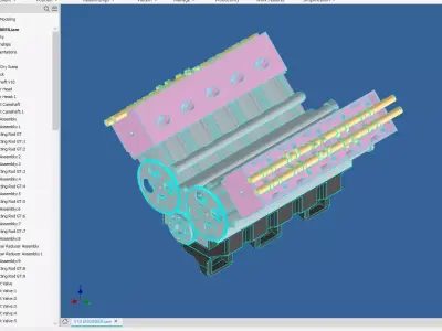 V10 ENGINEER assembly  3D print model