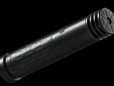 SilencerCo Omega 300 Low-poly 3D model