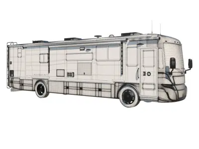 Recreational Vehicle Red 3D model