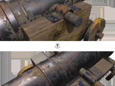Cannon 3D model 2