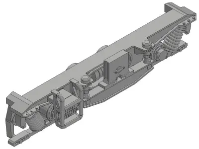 UFB bogie with tilted spring for TT scale MTB M41 3D print model