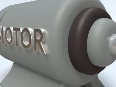 Motor - Rigged Low-poly 3D model