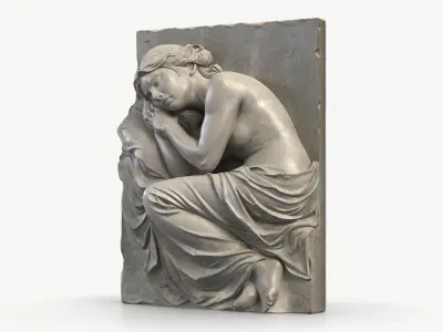 Basrelief Sleeping Woman 3D model