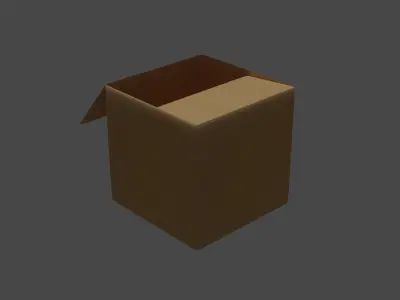 a box Low-poly 3D model
