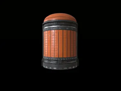  PBR SCI -FI Cistern Low-poly 3D model