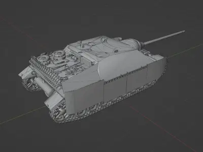 Jagdpanzer IV L70 Low-poly 3D model