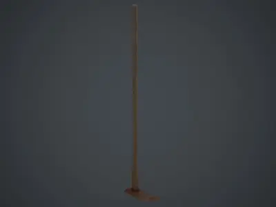 Hoe 2C Low-poly 3D model