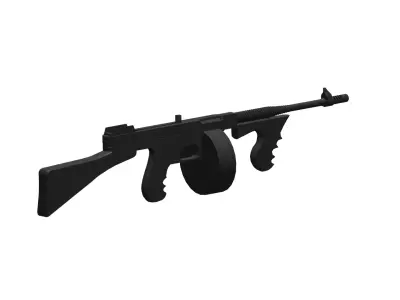 Thompson submachine gun 3D model buy
