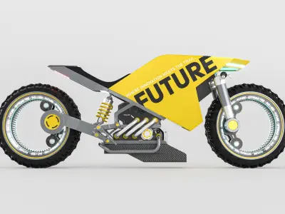 FUTURE BIKE Low-poly 3D model