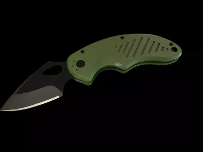 Tactical Knife - mid poly Low-poly 3D model