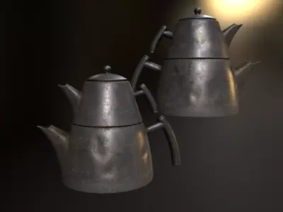 Teapot Game Ready  Low-poly 3D model